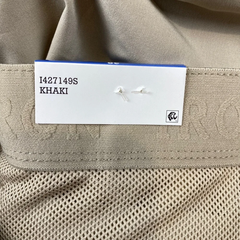 NWT Iron Co Mens Stretch Hybrid Cargo Shorts Khaki Tan Size 38 I427149S